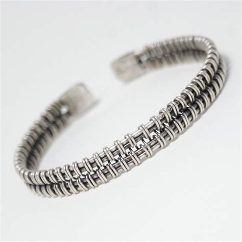 Mens Silver Bracelet, Mens Bracelet Silver, Men Bracelet, Gift for Men, Mens Silver Cuff ...