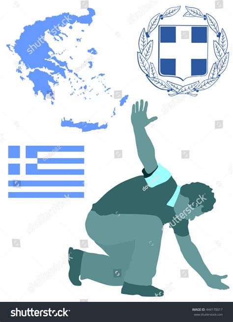 Greek Evzone Dancing Vector Silhouette Isolated Vector De Stock Libre