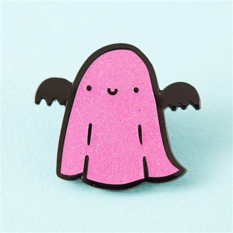 Pink Sparkle Ghost Enamel Pin Badge By Punky Pins The Warren