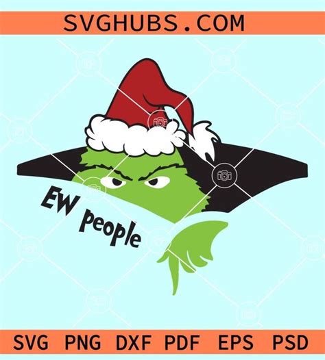 Ew People Grinch Svg Christmas Sweater Merry Grinchmas