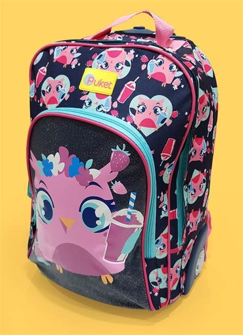 Mochila Rodinha Estojo Coruja Puket R 419 80 Em Mercado Livre