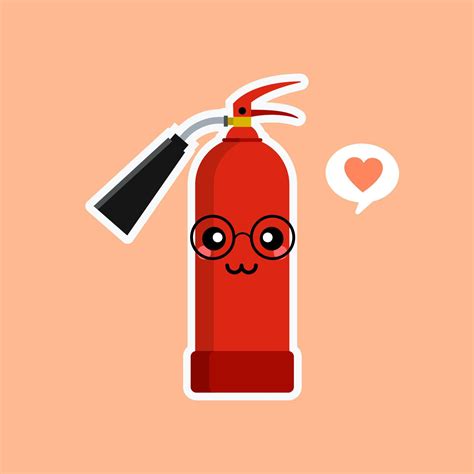 Emoji fire flame and red fire extinguisher icon set isolated on a color ...