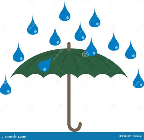 Raining And Umbrella Stock Vector Illustration Of Raining