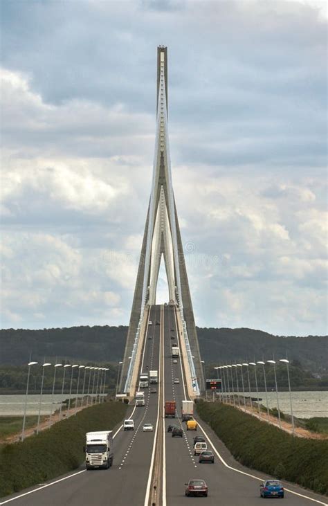 Pont de Normandie editorial image. Image of cables, bridge - 3195125