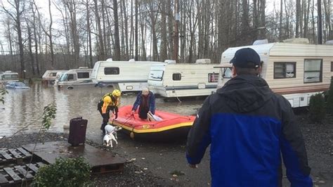 Flooded Homeless Camp Trailer Park Evacuated In Puyallup