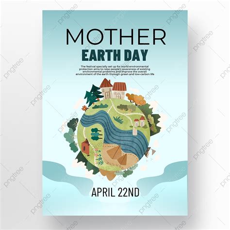 Simple Earth Day Poster Design Template Download on Pngtree