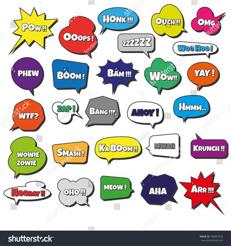 Photo Booth Props Speech Bubbles Kit Stock Vector Royalty Free