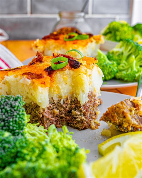 Cheesy Loaded Meatloaf Casserole - CheekyKitchen