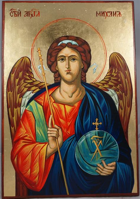 ST MICHAEL The Archangel, Icons of Holy Angels, Hand painted icon of St ...