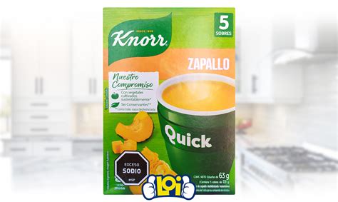 Sopa Knorr Quick De Zapallo Caja X5 Sobres Oferta Loi