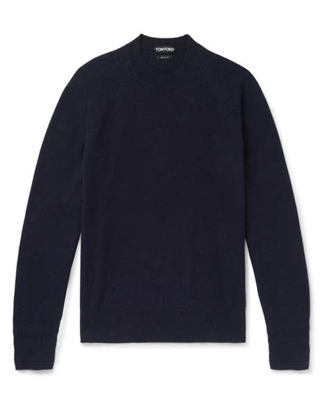 Tom Ford Cashmere Sweater In Navy Blue For Men Lyst