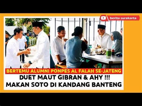 Mampir Makan Soto Di Kandang Banteng Gibran Ditemani Ahy Bertemu