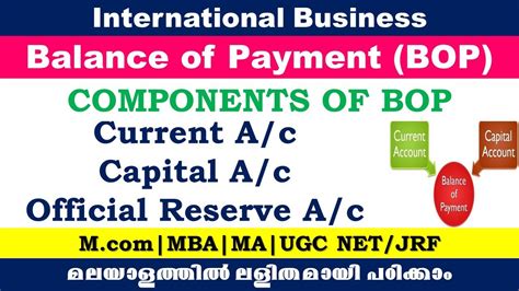 Balance Of Payment Bop Components Current A C Capital A C Mcom