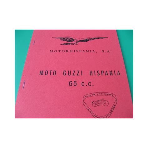 Libro De Mantenimiento De Guzzi 49 Y 65 Motos Clasicas MG