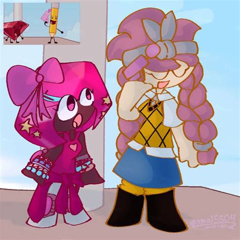 PENCIL AND RUBY SS REDRAW!! (bfdia 8) | Cute art, Human design, Fan art