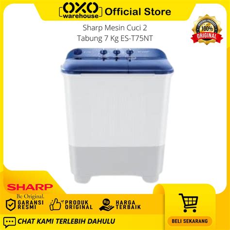 Jual Sharp Mesin Cuci Tabung Semi Auto Washer Est Ntbl Garansi Resmi