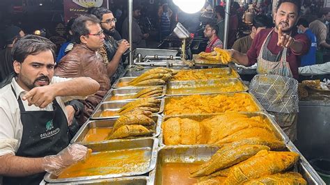 Lahori Fried Fish And Grilled Fish At Khan Quetta Restaurant Spicy Fish