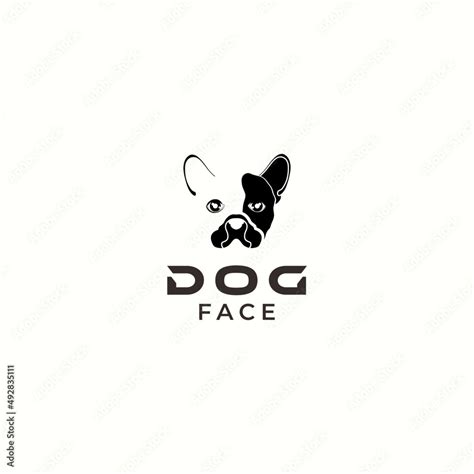 dog face logo design inspiration Stock Vector | Adobe Stock