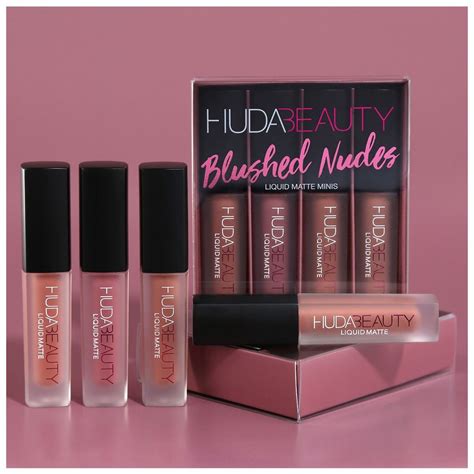 Jual HUDA BEAUTY The Blushed Nudes Edition Mini Liquid Matte Lipstick Nude Shopee Indonesia