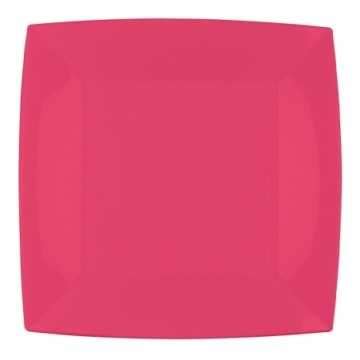 Assiettes Carr Es Plastique R Utilisable Corail Cm