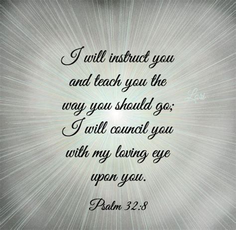 God Will Instruct You And Show You The Way Bible Verses Quotes