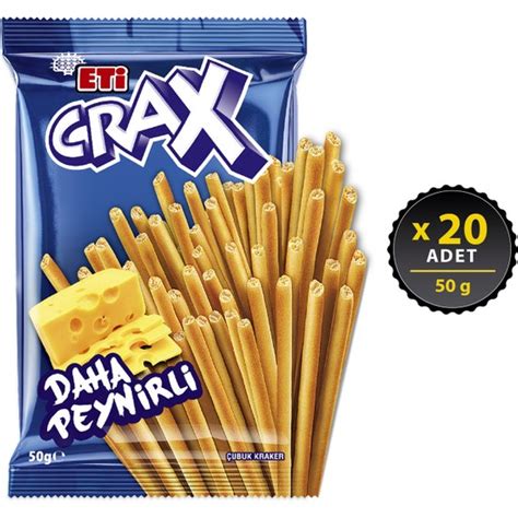 Eti Crax Peynirli Çubuk Kraker 50 g x 20 Adet Fiyatı