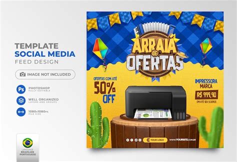 Postar Ofertas De Mídia Social De Saint Jhon Em Renderização 3d