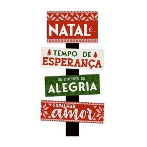 Placa Decorativa Mdf Litoarte Natal Tempo De Esperan A Dhn