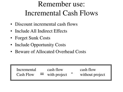 Ppt Remember Use Incremental Cash Flows Powerpoint Presentation Free Download Id688231