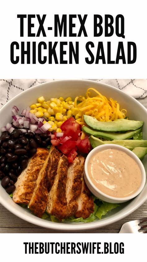 Tex Mex Bbq Chicken Salad Is Tex Mex With A Bit Of Bbq Flair Chicken