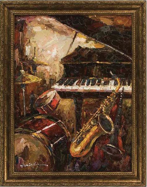 Saxophone Fantasy Fantasy Wall Art Painting Saxophone Art