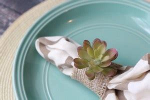 Diy Faux Succulent Napkin Rings Tutorial