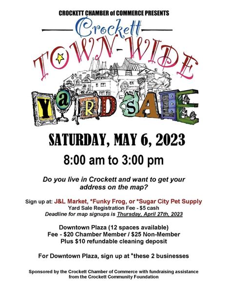 Crockett Annual Town-Wide Yard Sale (2023)