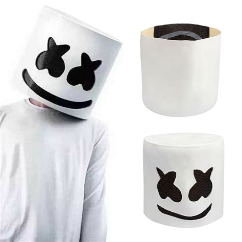 LED MarshMello DJ Mask Full Head Helmet Halloween Cosplay Mask Bar ...