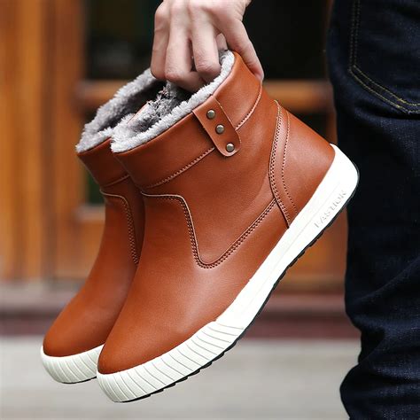 2018 New Men Winter plush Comfortable Boots Warmeast Snow Boots ...