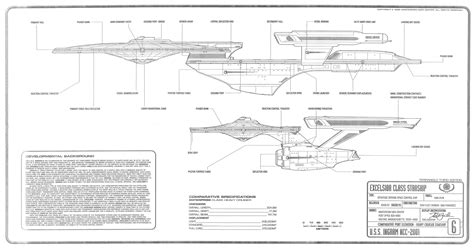 Excelsior Class Starship Blueprints