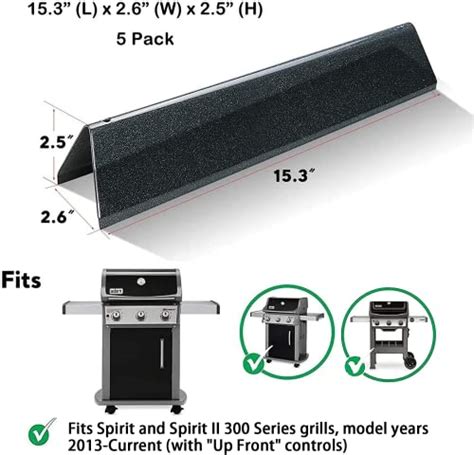 Uniflasy Inch Flavorizer Bars For Weber Spirit I Spirit Ii