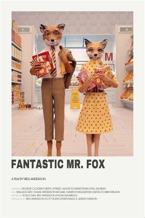 Fantastic mr fox movie poster | Iconic movie posters, Film posters ...