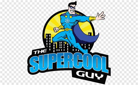 Logo Air Conditioning Brand The Super Cool Guy Graphic Design Super