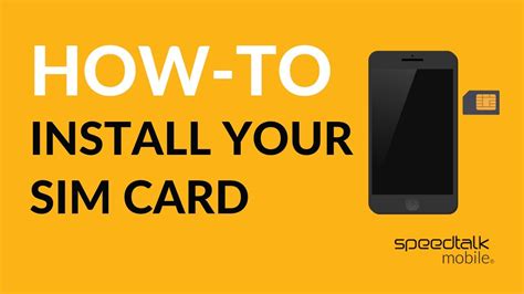 How To Install Sim Cards With Speedtalk Mobile Service Youtube