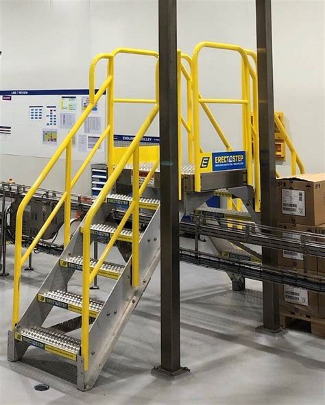 Conveyor Systems Made More Efficient With Erectastep Crossover Stairs