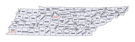 Tennessee County Map