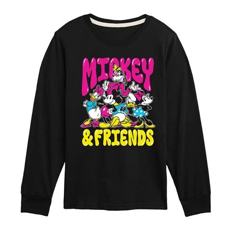 Disney Mickey And Friends Youth Long Sleeve Graphic T Shirt