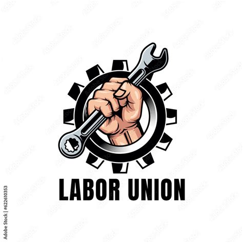 Labor union logo vector isolated on white background. Stock Vector ...