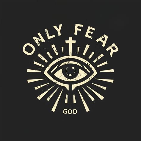 Logo Design For Only Fear God Bold Text With Minimalistic Symbol On