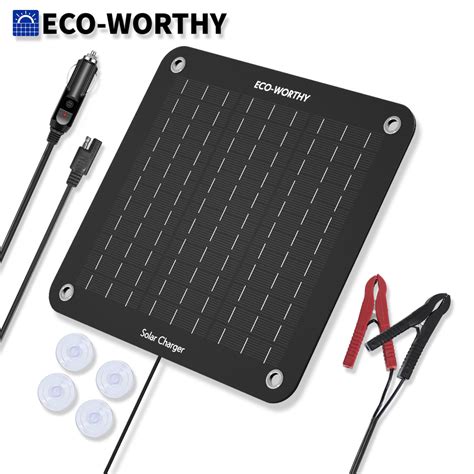 ECO WORTHY 10W Watt 12V Mono Solar Panel Trickle Charger Kit Waterproof