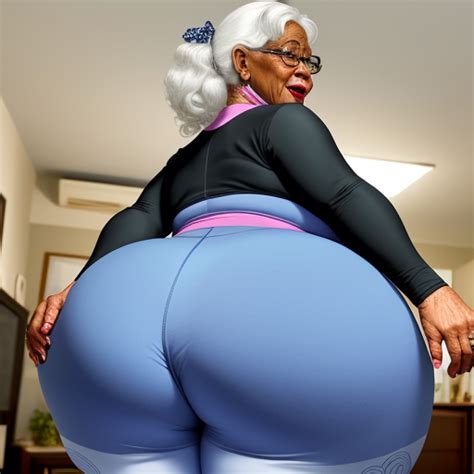 High Res Images Granny In Leggins Herself Big Booty Saggy Her