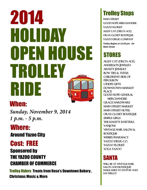 Holiday Open House Trolley 2014 Web Visit Yazoo County Mississippi