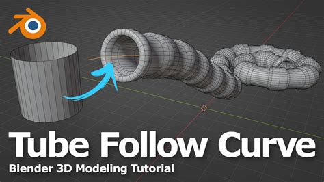 How To Make A Tube Along Curve In Blender D Modeling From Cylinder