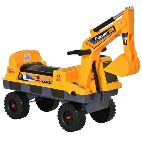 HOMCOM No Power Construction Ride On Excavator Digger Multi Functional